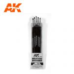 AK-9088 - Silicone Brushes Hard Tip Medium (5 Silicone Pencils)