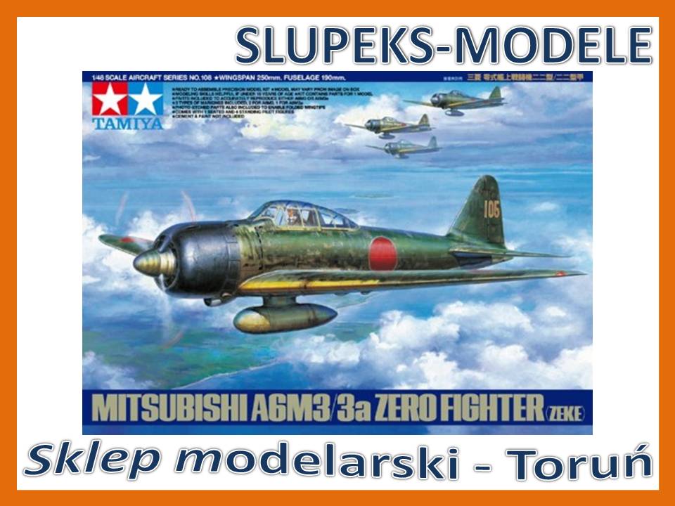 Tamiya 61108 1/48 Mitsubishi A6M3/3A (Zeke) Plastic Model Airplane Kit