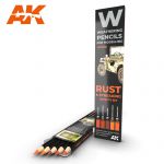 AK-10041 - Watercolor Pencils Rust and Streaking Effects set