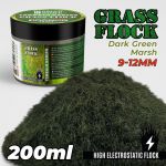 Green Stuff World 11169 - Static Grass Flock 9-12mm - DARK GREEN MARSH