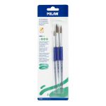 Milan 10463 - Blister pack 3 round brushes (goat & synthetic hair) 2, 8 and 12