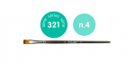 Milan 80476 - Flat synthetic bristle paintbrush Series 321 no. 4